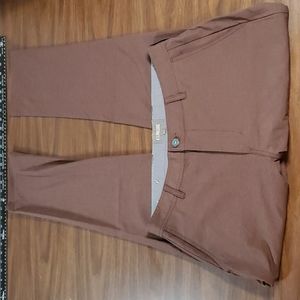 Linksoul Men's Brown Boardwalker Golf Pant 33R Performance Stretch Chinos 33x33